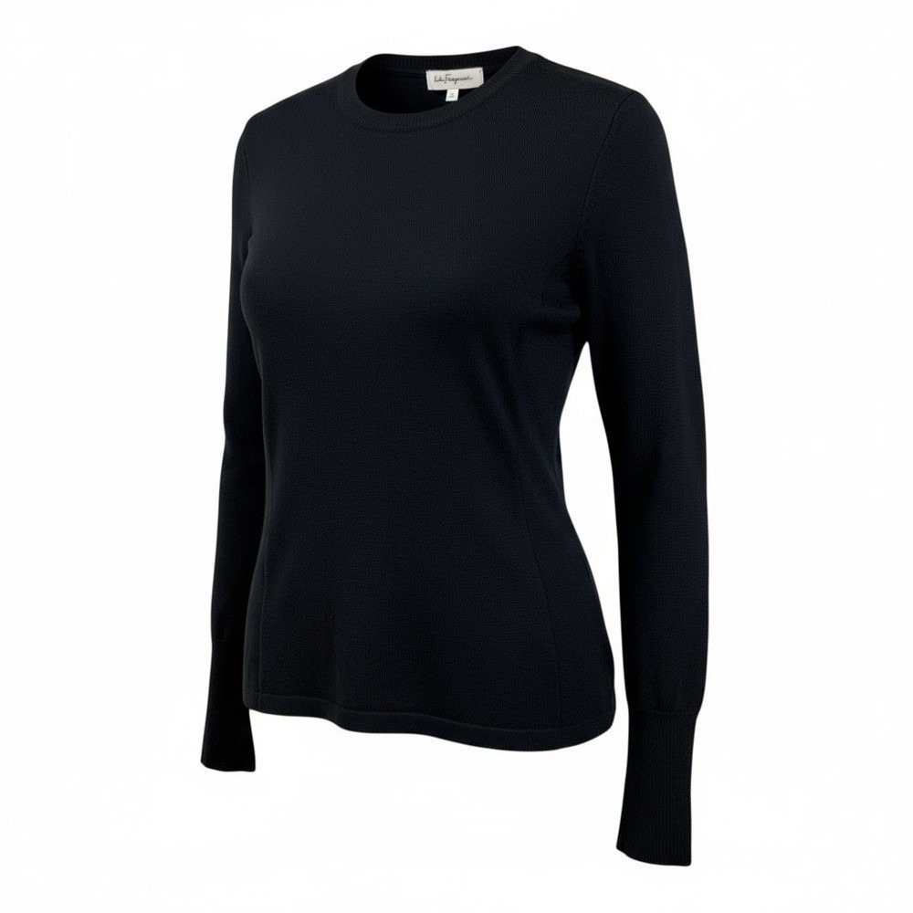 Salvatore Ferragamo‎ Wool Sweater Womens Size L Long Sleeve Knit Top